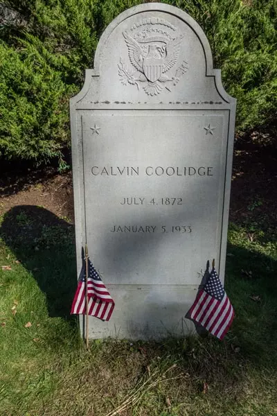 Grave of pres Calvin Coolidge, Plymouth Notch Cemetery, Vermont